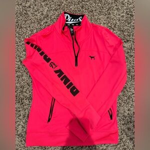 Pink Quarter-Zip Pullover Victoria Secret Large